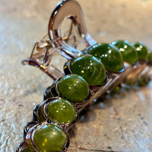 Ladda bild till bildvisaren Hårklämma Pearls Marbled Green