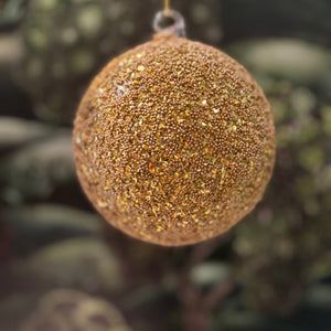 Gold Glass Ball Beads & Flakes