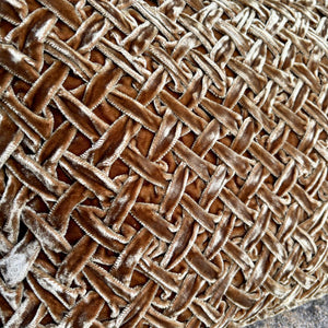 Cushion Deluxe Basket Weave Light Brown 30x40cm
