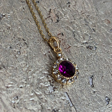 Ladda bild till bildvisaren Vintage Necklace Amethyst (Nr.204)