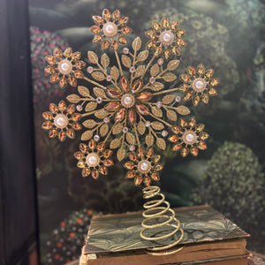 Pearl Flower Snowflake Tree Topper 35,5cm
