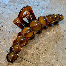 Ladda bild till bildvisaren Hårklämma Pearls Marbled Brown