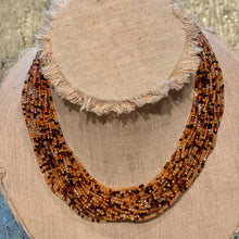 Ladda bild till bildvisaren Necklace Natural Stones Multi Brown