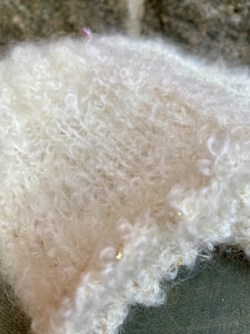 Mohair Wrist Warmers, E.L. Design - White