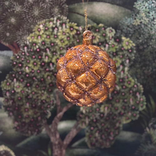 Glass Ball Antique Gold