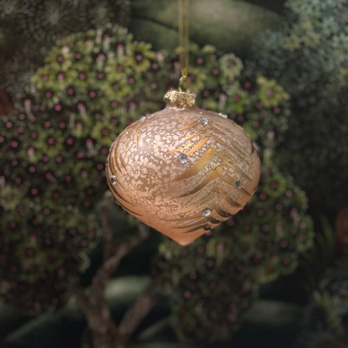 Antique Leaf Glass Onion Ball