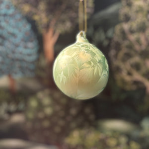 Glass Ball Frosted Green 8cm