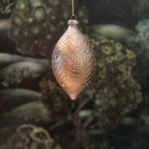 Antique Leaf Glass Droplet Ball