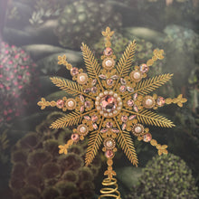 Ladda bild till bildvisaren Pearl Snowflake Tree Topper 34,5cm