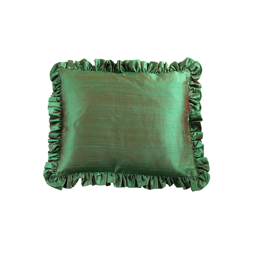 Cushion Ruffle Emerald Green