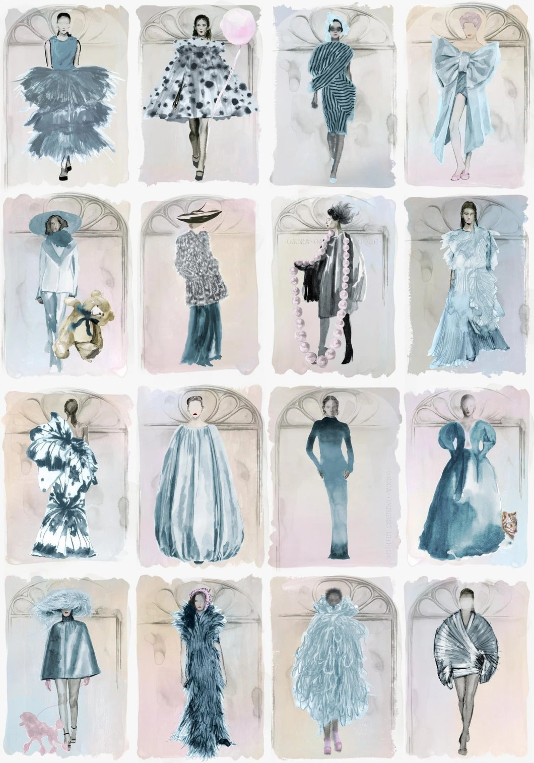 Couture Carousel China Blue W