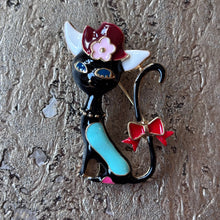 Ladda bild till bildvisaren Brosch Fancy Cat w. Hat