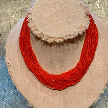 Ladda bild till bildvisaren Necklace Natural Stones Red/Orange