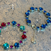 Ladda bild till bildvisaren Bracelet Flowers Blue / Multi