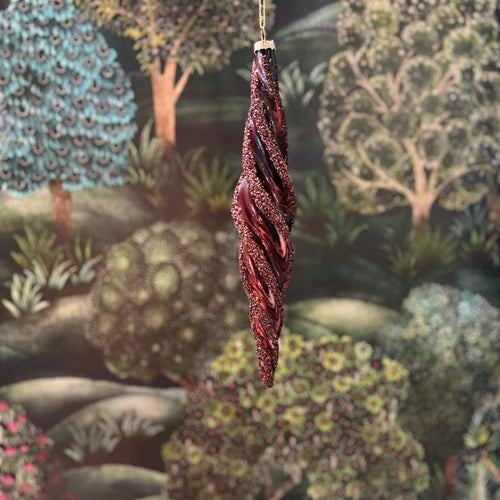 Glass Spiral Brown Copper 23,5cm