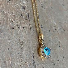 Ladda bild till bildvisaren Vintage Necklace Light Sapphire (Nr.211)