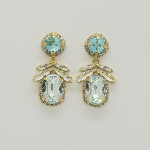 Earring Antoinette Light Azore & Turquoise