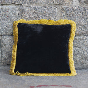 Cushion Deluxe Black Gold Fr 27x27cm