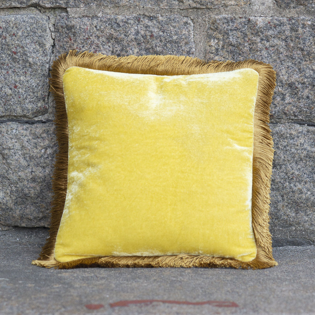 Cushion Deluxe Citron Yellow Gold Fr 27x27cm