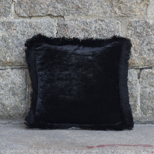 Cushion Deluxe Black Fr 27x27cm