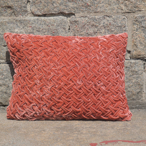 Cushion  Deluxe Basket Weave Rose Bisque 30x40cm