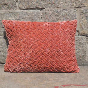 Cushion  Deluxe Basket Weave Rose Bisque 30x40cm