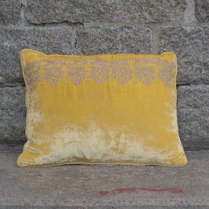 Cushion Deluxe Embroidery Antiquity Corn Yellow 30x40cm