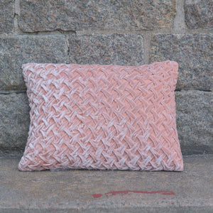 Cushion  Deluxe Embroidery Basket Weave Sorbet Rose30x40cm