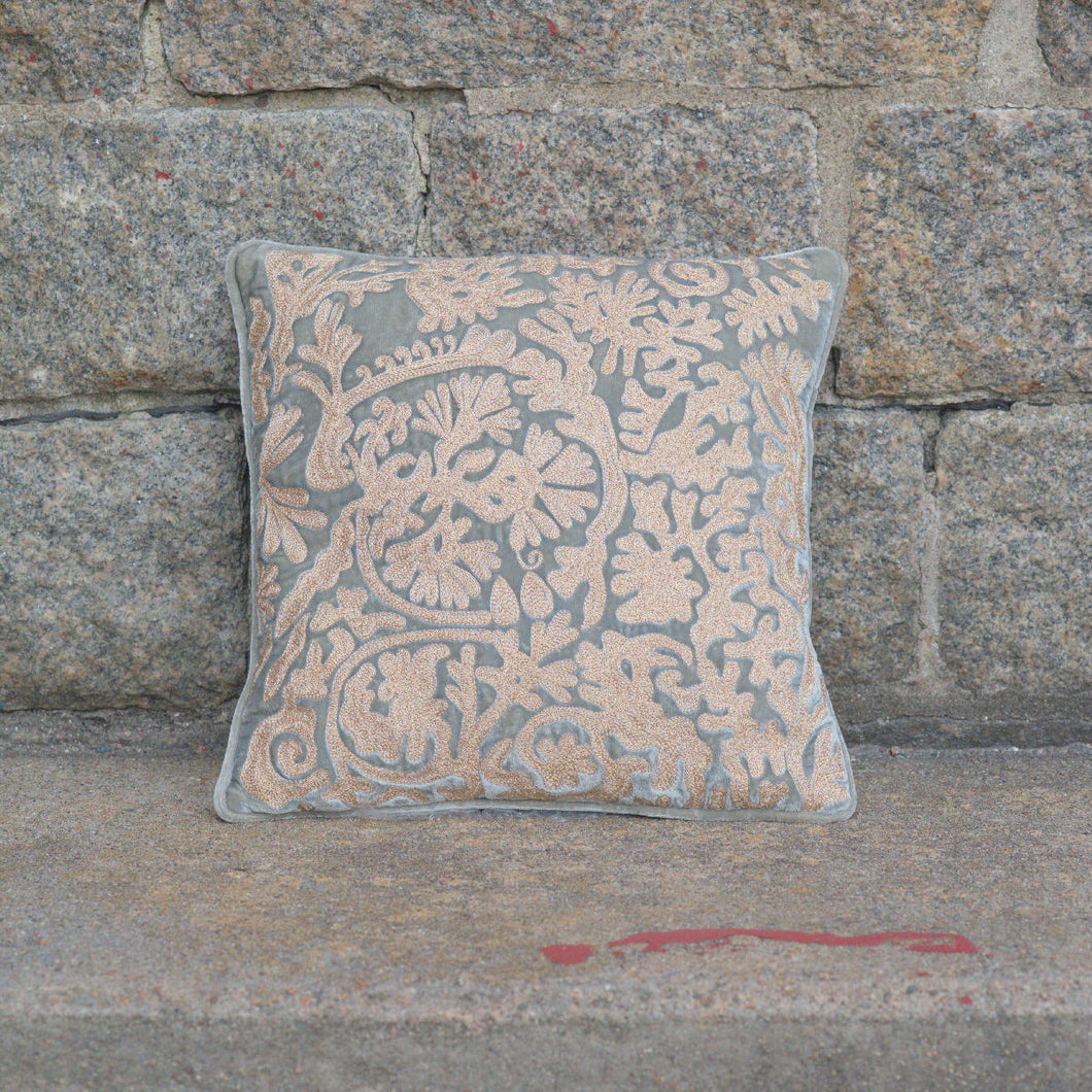 Cushion  Deluxe Embroidery Gina Mineral 27x27cm