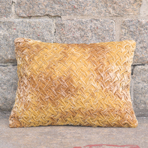Cushion Deluxe Basket Weave Shaded Oro 30x40cm