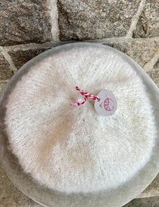 Mohair Beret, E.L. Design - White