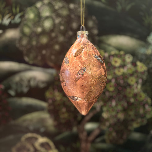 Droplet Frosted Leaf Glass Ball