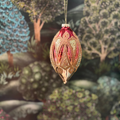 Glass Ball Art Deco 10cm