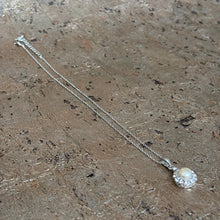 Ladda bild till bildvisaren Vintage Necklace Pearl Silver