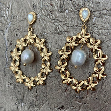 Ladda bild till bildvisaren Earrings Perle De Cercle D'or