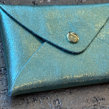 Ladda bild till bildvisaren Origami Card Holder - Mint Green Metallic