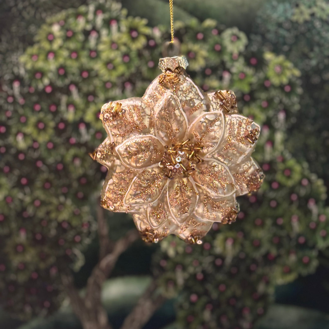 Sequin Flower Gold