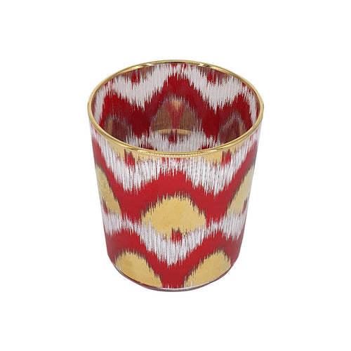 Ikat Drinking Glass