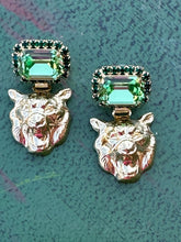 Ladda bild till bildvisaren Earring Royal Tigress Peridot &amp; Emerald