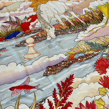 Ladda bild till bildvisaren Enchanted Horse Beige - Ull- och sidensjal, 140x140cm
