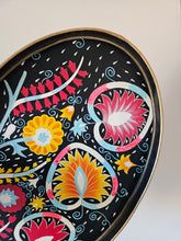 Ladda bild till bildvisaren Metal Tray Oval Flowers