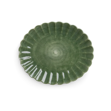 Ladda bild till bildvisaren Oyster Oval Plate 35x30cm - Forest Green