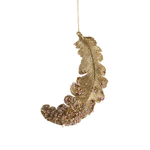 Gold Feather Ornament