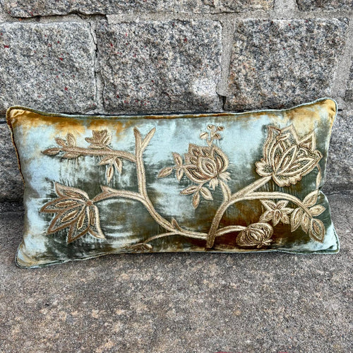Cushion Deluxe BRYANNA Embroidery Shaded Lake 25x50cm