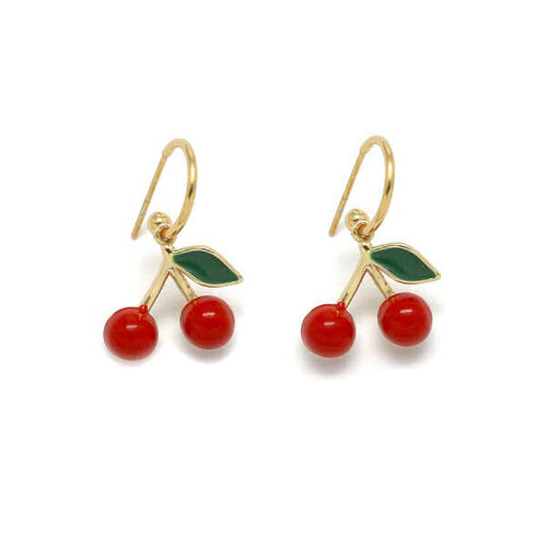 Earrings Hanging Cherries