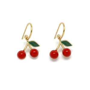 Earrings Hanging Cherries