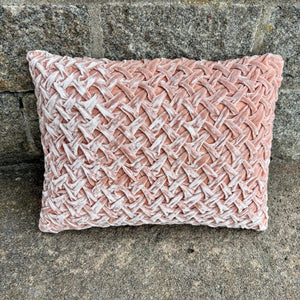 Cushion  Deluxe Embroidery Basket Weave Sorbet Rose30x40cm