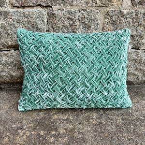 Cushion Deluxe Basket Weave Lagoon 30x40cm