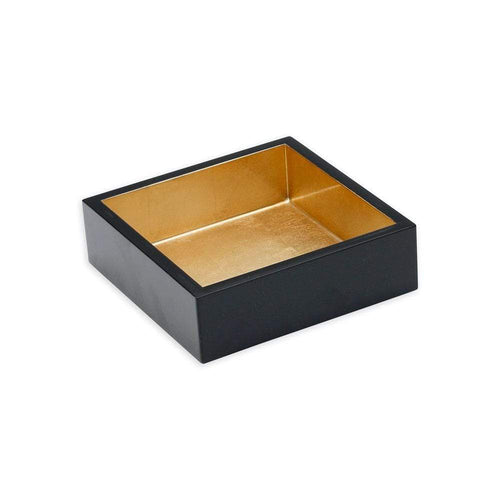 Napkin Holder Black&Gold Laquer Cocktail