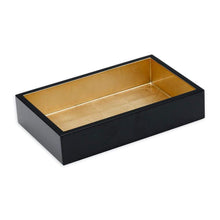 Ladda bild till bildvisaren Napkin Holder Buffé Black&amp;Gold Laquer